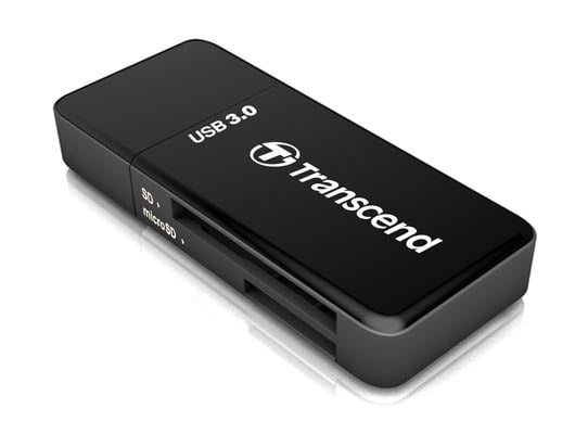 Transcend RDF5 USB 3.1-geheugenkaartlezer, zwart in de groep HOME ELECTRONICS / Opslagmedia / Geheugenkaartlezer bij TP E-commerce Nordic AB (D39728)