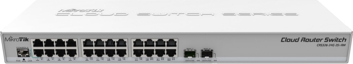 MikroTik Cloud Router Switch CRS326-24G-2S+RM - 24-poorts switch in de groep COMPUTERS & RANDAPPARATUUR / Computerkabels / Schakelaars bij TP E-commerce Nordic AB (D39791)