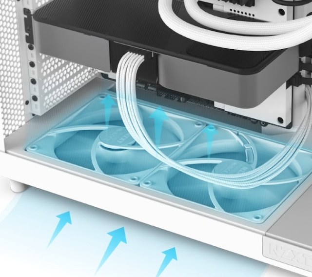 NZXT H6 Flow ATX-behuizing met panoramavenster, zwart Bij het ontwerp in de groep COMPUTERS & RANDAPPARATUUR / Computeronderdelen / Chassis bij TP E-commerce Nordic AB (D39888)