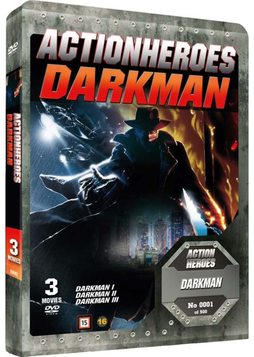 Darkman Trilogy: Action Heroes (Steelbook) Liam Neeson (DVD) in de groep HOME ELECTRONICS / Audio & Beeld / TV & Accessoires / Films / DVD bij TP E-commerce Nordic AB (D40227)