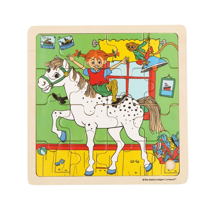 ASTRID LINDGREN Pussel 16 Pcs Pippi Långstrump - Square Horse in de groep SPEELGOED, KINDER- & BABYPRODUCTEN / Speelgoed / Kinderpuzzel bij TP E-commerce Nordic AB (D40533)