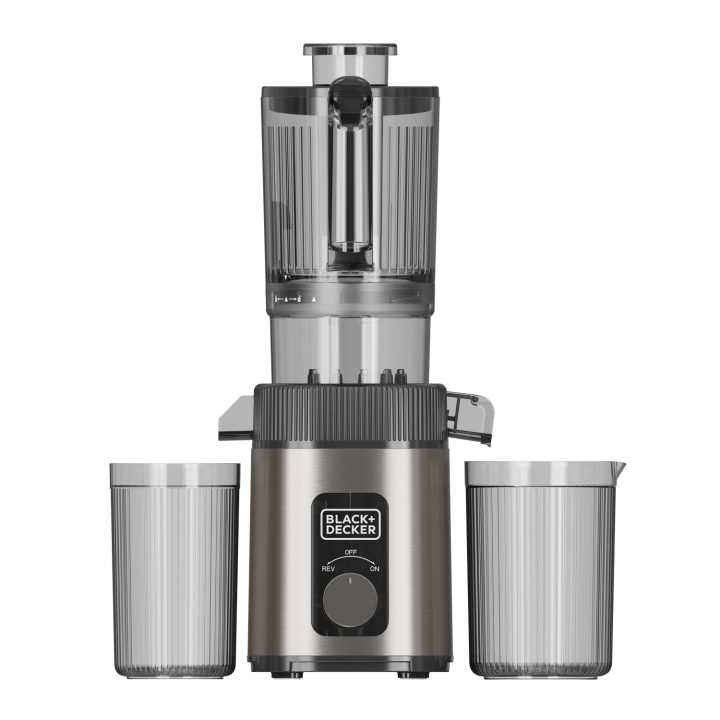 BLACK+DECKER Juicemaskin Slow Juicer 1400W Rostfritt Stål in de groep HUISHOUDEN & TUIN / Huishoudelijke apparaten / Water & Sap / Sappersen bij TP E-commerce Nordic AB (D40615)