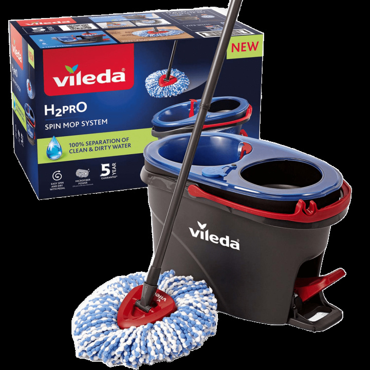 Vileda Golvmopp H2PRO Spin mop system in de groep HUISHOUDEN & TUIN / Schoonmaakproducten / Overige schoonmaakaccessoires bij TP E-commerce Nordic AB (D40678)