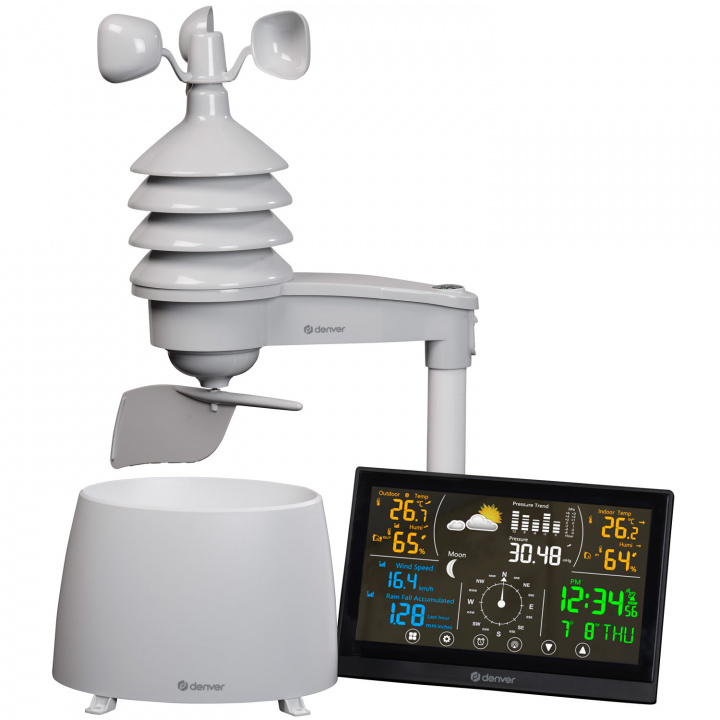 Denver Väderstation Vind och regn-sensor Färgskärm WS-650 in de groep HUISHOUDEN & TUIN / Ventilatoren & Klimaatproducten / Thermometers en weerstations bij TP E-commerce Nordic AB (D40683)