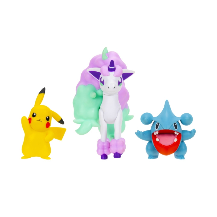 Pokémon Battle Figure 3-pack - Pikachu, Gible & Ponyta (PKW4097) in de groep SPEELGOED, KINDER- & BABYPRODUCTEN / Speelgoed / Figuren, Miniaturen & accessoires bij TP E-commerce Nordic AB (D40713)