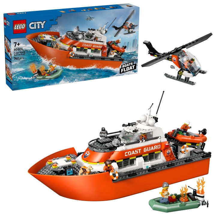 LEGO LEGO City - Reddingsboot en helikopter van de kustwacht (60504) in de groep SPEELGOED, KINDER- & BABYPRODUCTEN / Speelgoed / Bouwspeelgoed / Lego bij TP E-commerce Nordic AB (D40794)