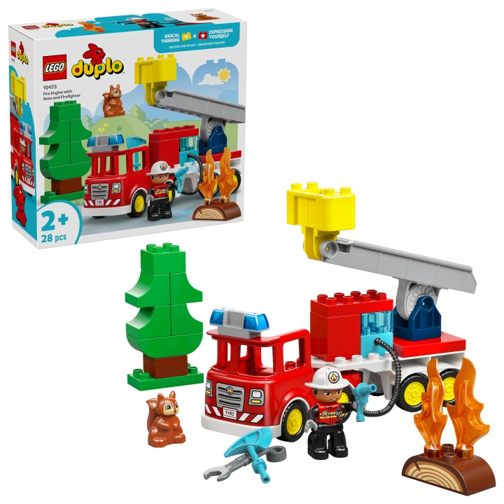 LEGO DUPLO Town - Brandweerwagen met slang en brandweerman (10473) in de groep SPEELGOED, KINDER- & BABYPRODUCTEN / Speelgoed / Bouwspeelgoed / Lego bij TP E-commerce Nordic AB (D40827)