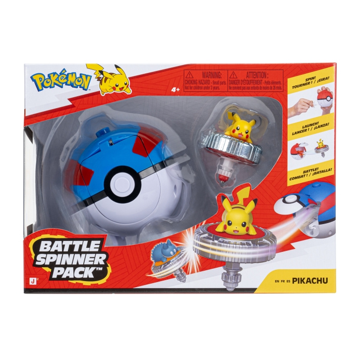 Pokémon Battle Spinner Pikachu met Great Ball (PKW4936) in de groep SPEELGOED, KINDER- & BABYPRODUCTEN / Speelgoed / Figuren, Miniaturen & accessoires bij TP E-commerce Nordic AB (D40911)