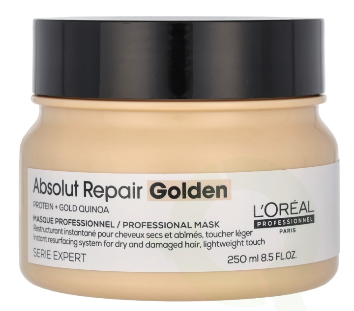 L\'Oreal Serie Expert Absolut Repair Golden Mask 250 ml Protein + Gold Quinoa in de groep BEAUTY & HEALTH / Haar & Styling / Haarverzorging / Haarmasker bij TP E-commerce Nordic AB (D40996)