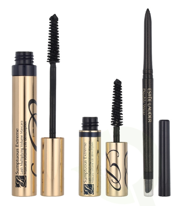 Estee Lauder Sumptuous Extreme Mascara Set 11.15 ml Mascara Black 8ml/Double Wear Infinite Waterproof Eyeliner 0,35gr /Sumptuous Extreme Mascara Super Volumizzante Black 2,8ml in de groep BEAUTY & HEALTH / Makeup / Ogen & Wenkbrauwen / Mascara bij TP E-commerce Nordic AB (D41085)