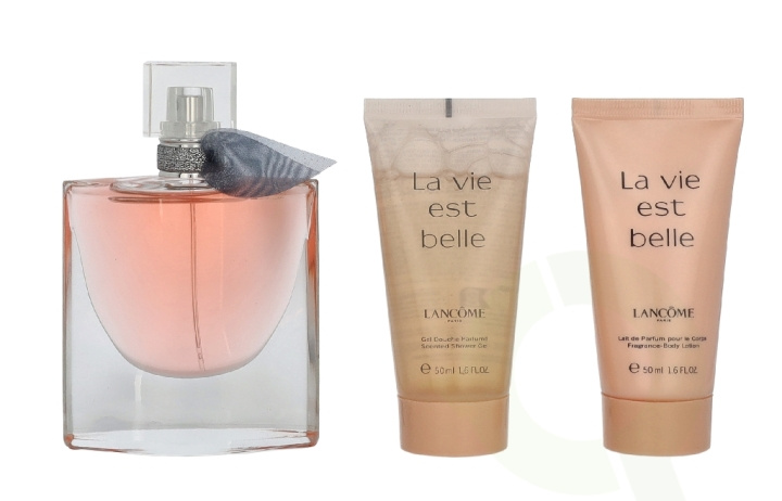 Lancome La Vie Est Belle Giftset 150 ml Edp Spray 50ml/Shower Gel 50ml/Body Lotion in de groep BEAUTY & HEALTH / Cadeausets / Cadeausets voor haar bij TP E-commerce Nordic AB (D41087)