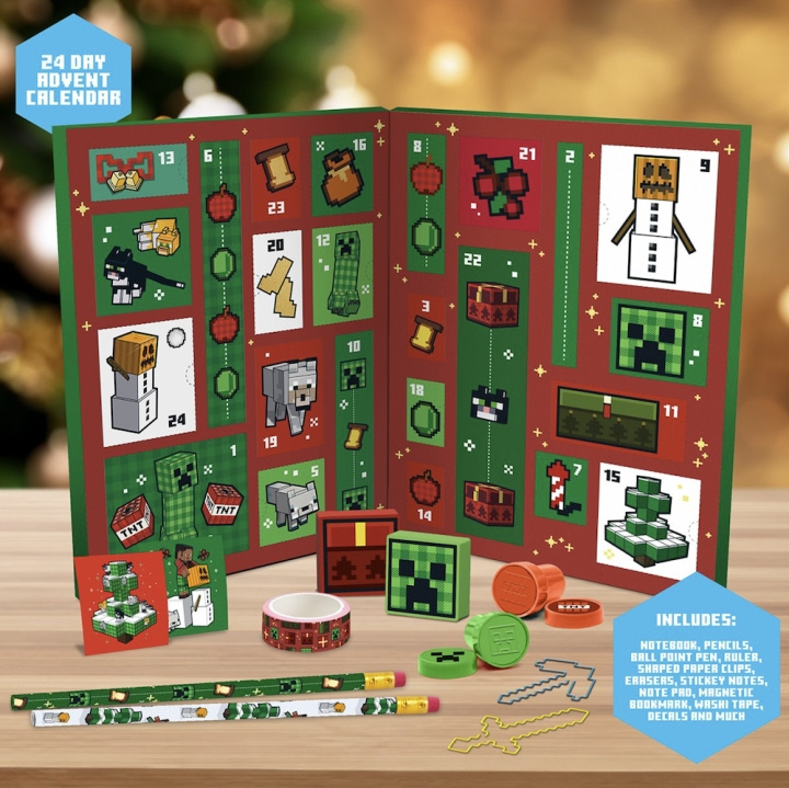 Paladone Minecraft-briefpapier 24-daagse adventskalender in de groep SPEELGOED, KINDER- & BABYPRODUCTEN / Speelgoed / Adventkalender bij TP E-commerce Nordic AB (D41121)