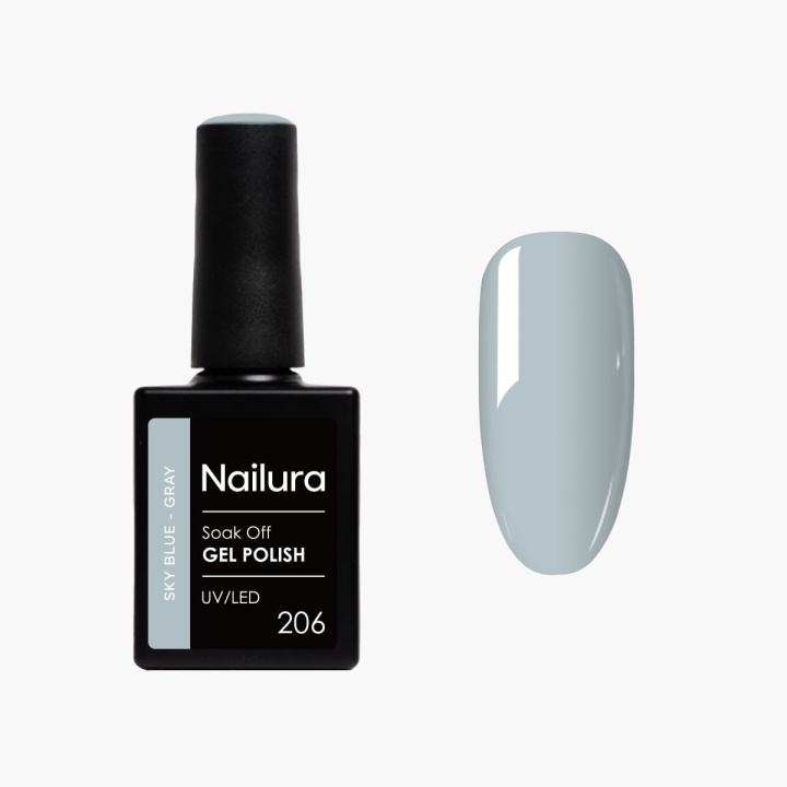 Nailura Gellak 206 - Sky Blue Grey - 10 ml in de groep BEAUTY & HEALTH / Manicure/pedicure / Nagellak bij TP E-commerce Nordic AB (D41249)