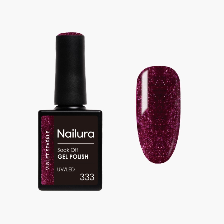 Nailura Gellak 333 - Violet Sparkle - 10 ml in de groep BEAUTY & HEALTH / Manicure/pedicure / Nagellak bij TP E-commerce Nordic AB (D41257)