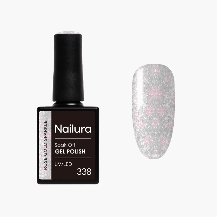 Nailura Gellak 338 - Rose Gold Sparkle - 10 ml in de groep BEAUTY & HEALTH / Manicure/pedicure / Nagellak bij TP E-commerce Nordic AB (D41261)