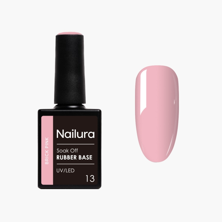 Nailura Rubber Base 13 - Brick Pink - 10 ml in de groep BEAUTY & HEALTH / Manicure/pedicure / Nagellak bij TP E-commerce Nordic AB (D41310)