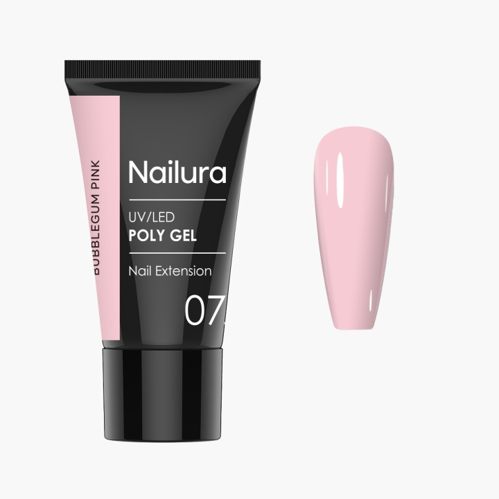 Nailura Poly Gel 7 - Bubblegum Pink - 30 ml in de groep BEAUTY & HEALTH / Manicure/pedicure / Nagellak bij TP E-commerce Nordic AB (D41317)