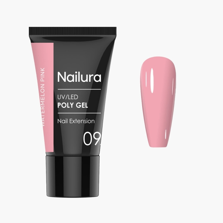 Nailura Poly Gel 9 - Watermelon Pink - 30 ml in de groep BEAUTY & HEALTH / Manicure/pedicure / Nagellak bij TP E-commerce Nordic AB (D41319)