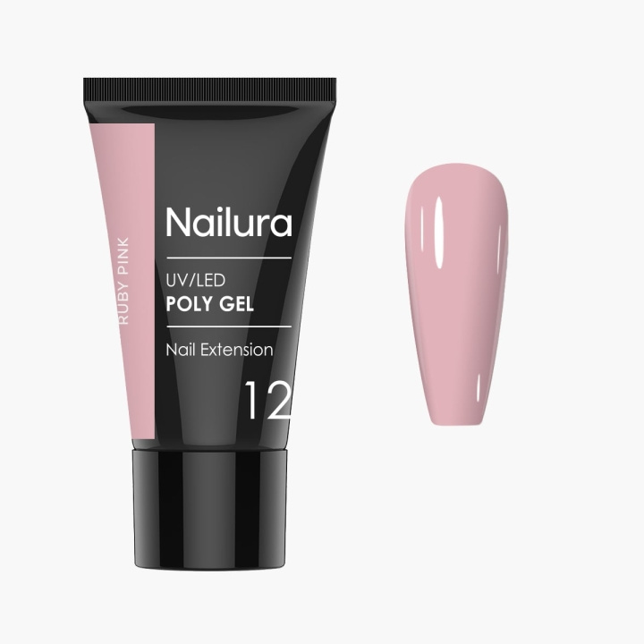 Nailura Poly Gel 12 - Ruby Pink - 30 ml in de groep BEAUTY & HEALTH / Manicure/pedicure / Nagellak bij TP E-commerce Nordic AB (D41321)