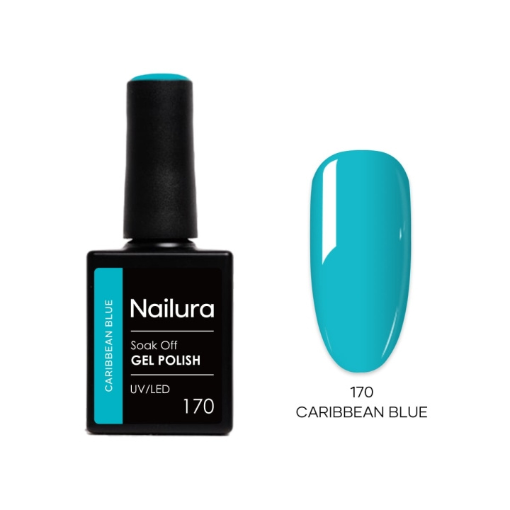Nailura Gellak 170 - Caribbean Blue - 10 ml in de groep BEAUTY & HEALTH / Manicure/pedicure / Nagellak bij TP E-commerce Nordic AB (D41477)