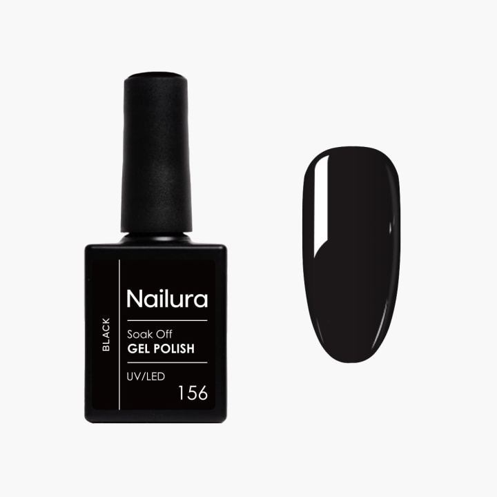 Nailura Gellak 156 - Zwart - 10 ml in de groep BEAUTY & HEALTH / Manicure/pedicure / Nagellak bij TP E-commerce Nordic AB (D41502)