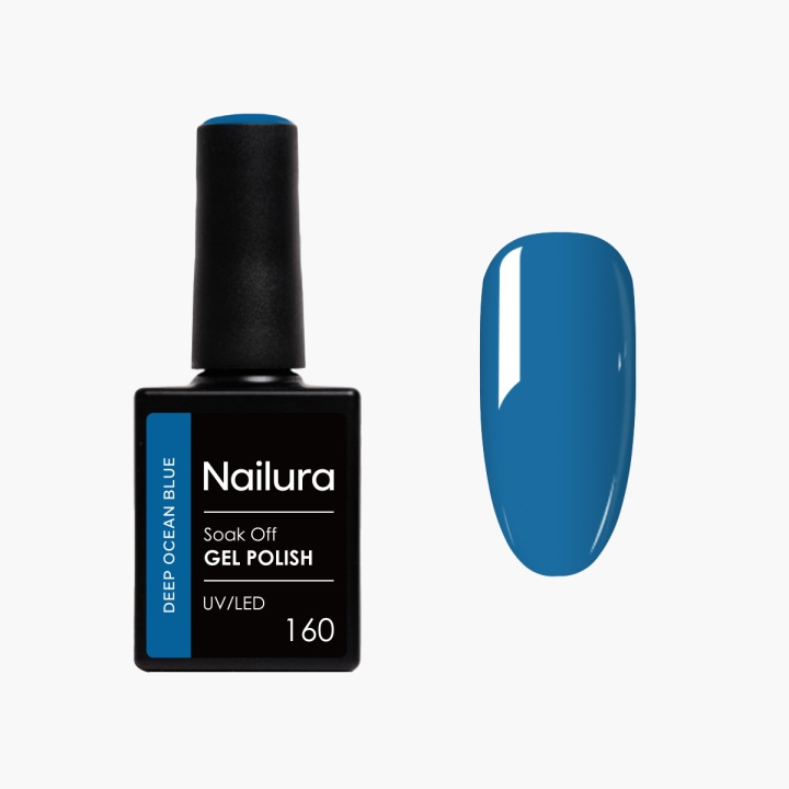 Nailura Gellak 160 - Deep Ocean Blue - 10 ml in de groep BEAUTY & HEALTH / Manicure/pedicure / Nagellak bij TP E-commerce Nordic AB (D41505)