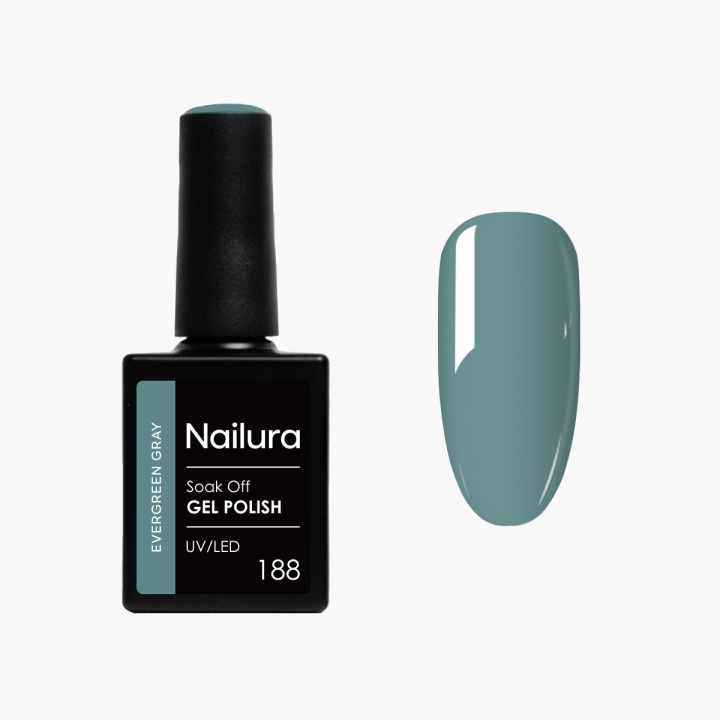 Nailura Gellak 188 - Evergreen Gray - 10 ml in de groep BEAUTY & HEALTH / Manicure/pedicure / Nagellak bij TP E-commerce Nordic AB (D41515)