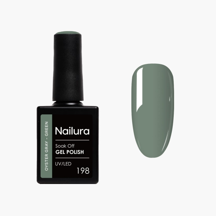 Nailura Gellak 198 - Oyster Gray Green - 10 ml in de groep BEAUTY & HEALTH / Manicure/pedicure / Nagellak bij TP E-commerce Nordic AB (D41518)