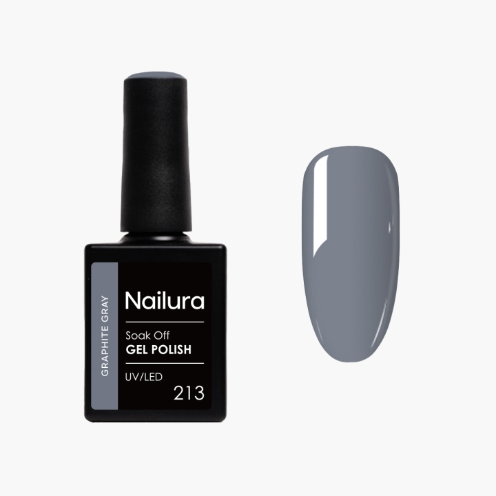Nailura Gellak 213 - Grafietgrijs - 10 ml in de groep BEAUTY & HEALTH / Manicure/pedicure / Nagellak bij TP E-commerce Nordic AB (D41520)