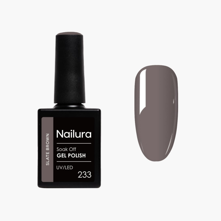 Nailura Gellak 233 - Slate Brown - 10 ml in de groep BEAUTY & HEALTH / Manicure/pedicure / Nagellak bij TP E-commerce Nordic AB (D41525)
