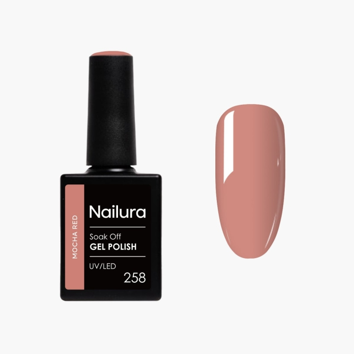Nailura Gellak 258 - Mocha Red - 10 ml in de groep BEAUTY & HEALTH / Manicure/pedicure / Nagellak bij TP E-commerce Nordic AB (D41532)
