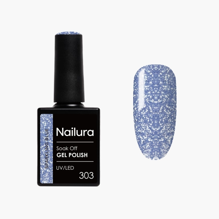Nailura Gellak 303 - Sparkling Blue - 10 ml in de groep BEAUTY & HEALTH / Manicure/pedicure / Nagellak bij TP E-commerce Nordic AB (D41554)