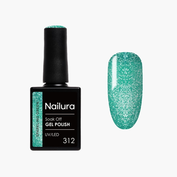 Nailura Gellak 312 - Sparkling Green - 10 ml in de groep BEAUTY & HEALTH / Manicure/pedicure / Nagellak bij TP E-commerce Nordic AB (D41561)