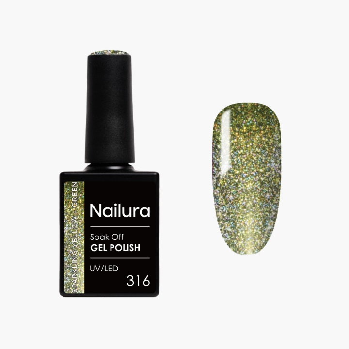 Nailura Gellak 316 - Sprankelend geelgroen - 10 ml in de groep BEAUTY & HEALTH / Manicure/pedicure / Nagellak bij TP E-commerce Nordic AB (D41562)