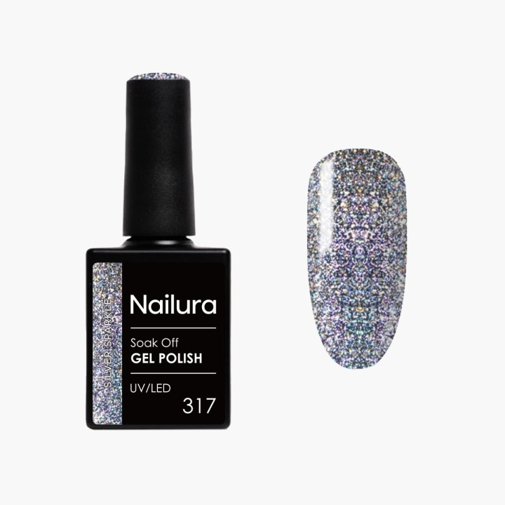 Nailura Gellak 317 - Silver Sparkle - 10 ml in de groep BEAUTY & HEALTH / Manicure/pedicure / Nagellak bij TP E-commerce Nordic AB (D41563)