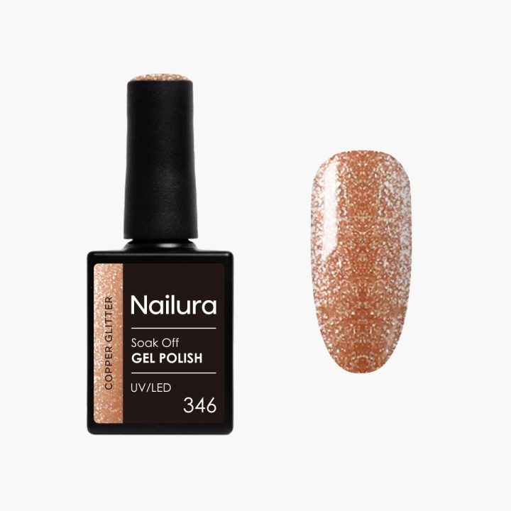 Nailura Gelpolish 346 - Copper Glitter - 10 ml in de groep BEAUTY & HEALTH / Manicure/pedicure / Nagellak bij TP E-commerce Nordic AB (D41581)
