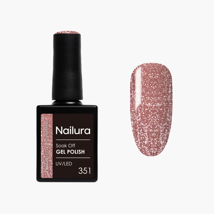 Nailura Gel Polish 351 - Taupe Gold Shimmer in de groep BEAUTY & HEALTH / Manicure/pedicure / Nagellak bij TP E-commerce Nordic AB (D41584)