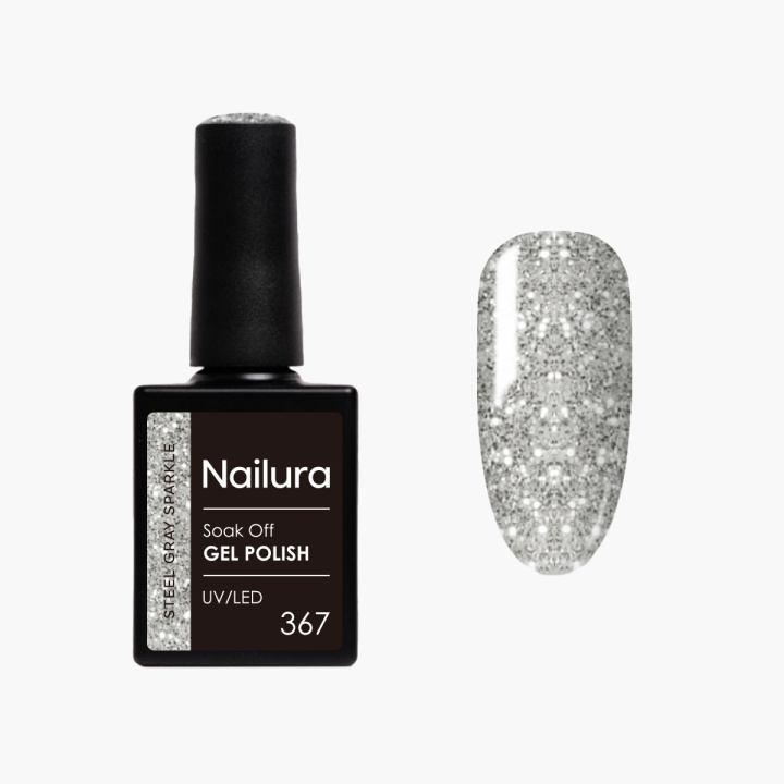 Nailura Gellak 367 - Steel Gray Sparkle - 10 ml in de groep BEAUTY & HEALTH / Manicure/pedicure / Nagellak bij TP E-commerce Nordic AB (D41594)