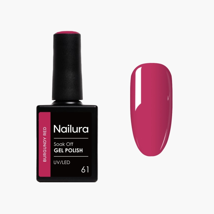 Nailura Gellak 61 - Bordeauxrood - 10 ml in de groep BEAUTY & HEALTH / Manicure/pedicure / Nagellak bij TP E-commerce Nordic AB (D41620)