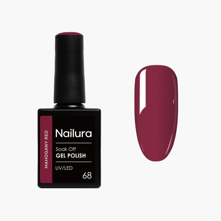 Nailura Gellak 68 - Mahonierood - 10 ml in de groep BEAUTY & HEALTH / Manicure/pedicure / Nagellak bij TP E-commerce Nordic AB (D41621)