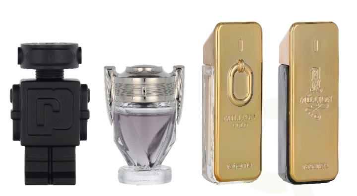 Paco Rabanne Miniatures Set 20 ml 1 Million Edt Spray 5ml/1 Million Elixir Parfum 5ml/Invictus Edt Spra 5ml/Phantom Edt Spra 5ml in de groep BEAUTY & HEALTH / Geuren & Parfum / Parfum / Parfumdoosjes bij TP E-commerce Nordic AB (D41669)