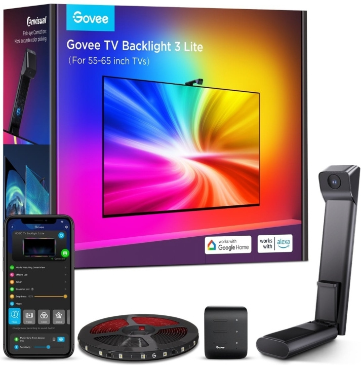 Govee TV Backlight 3 Lite - LED-lichtstrip, voor televisies in de groep HUISHOUDEN & TUIN / Smart home / Slimme verlichting bij TP E-commerce Nordic AB (D41726)