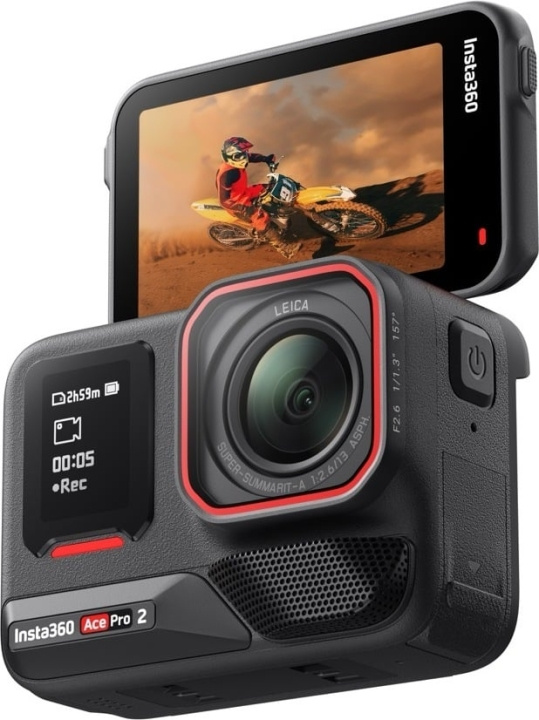 Insta360 Ace Pro 2 Dual Battery Bundle - actiecamera in de groep SPORT, VRIJE TIJD & HOBBY / Actiecamera\'s en accessoires bij TP E-commerce Nordic AB (D41744)