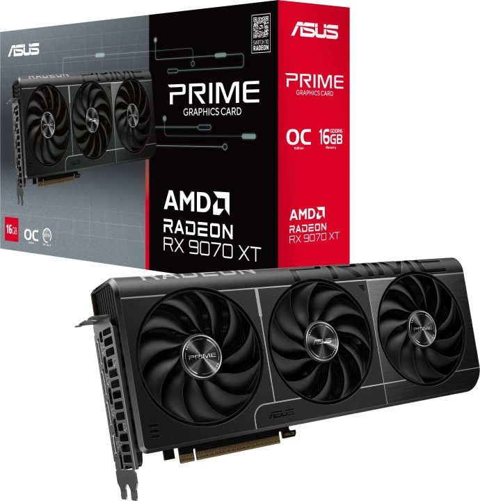 ASUS Prime Radeon RX 9070 XT OC Edition 16 GB grafische kaart in de groep COMPUTERS & RANDAPPARATUUR / Computeronderdelen / Grafische kaart bij TP E-commerce Nordic AB (D41842)