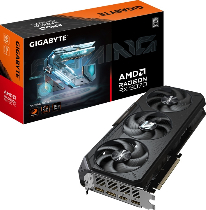 Gigabyte Radeon RX 9070 GAMING OC 16 GB grafische kaart in de groep COMPUTERS & RANDAPPARATUUR / Computeronderdelen / Grafische kaart bij TP E-commerce Nordic AB (D41847)
