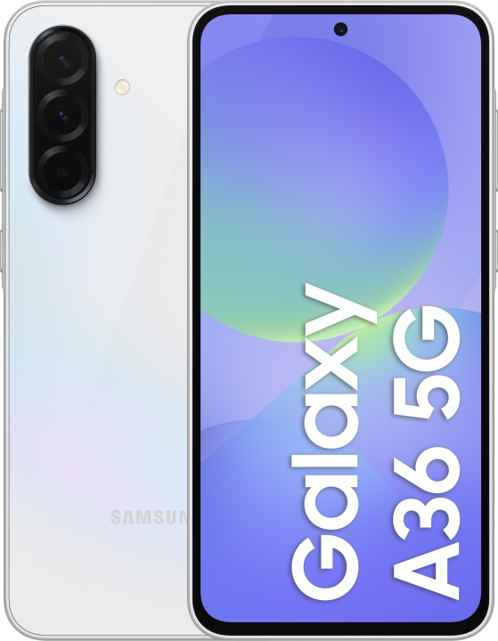 Samsung Galaxy A36 5G-telefoon, 128/6 GB, wit in de groep SMARTPHONE & TABLETS / Mobielbescherming / Samsung bij TP E-commerce Nordic AB (D41855)