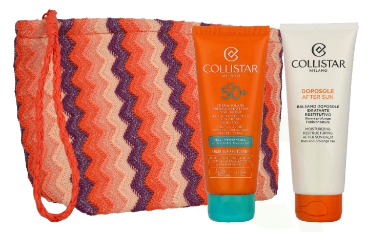 Collistar Sun Giftset 200 ml Sunscreen Active Protection Spf50+ 100ml/Aftersun Conditioner 100ml/Pouch in de groep BEAUTY & HEALTH / Huidsverzorging / Zonnebank / Zonnebescherming bij TP E-commerce Nordic AB (D41942)