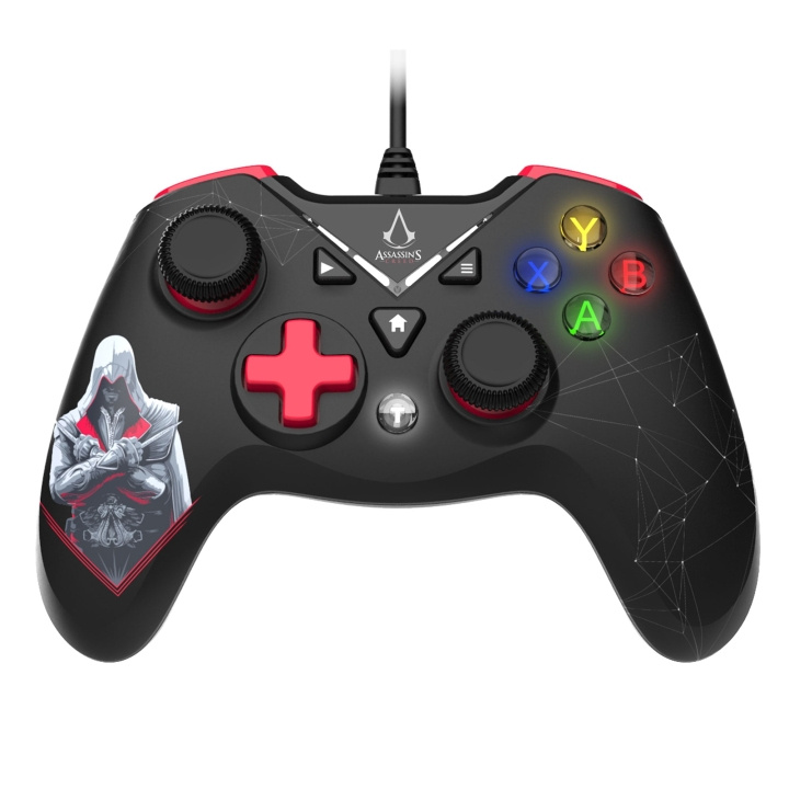 Assassin\'s Creed Freaks And Geeks - Assassin\'s Creed - Bedrade controller met kabel van 3 meter - PC (zwart en rood) in de groep HOME ELECTRONICS / Spelconsoles en accessoires / Xbox Series X bij TP E-commerce Nordic AB (D42149)