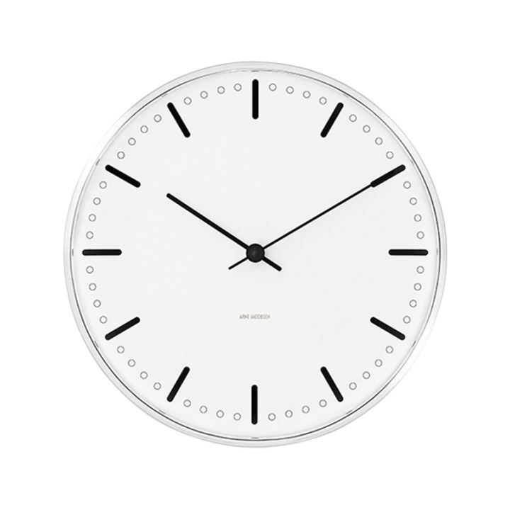 Arne Jacobsen Clocks Arne Jacobsen - City Hall wandklok - Ø21 cm - Wit in de groep HUISHOUDEN & TUIN / Horloges & Tellers / Wandklokken bij TP E-commerce Nordic AB (D42304)