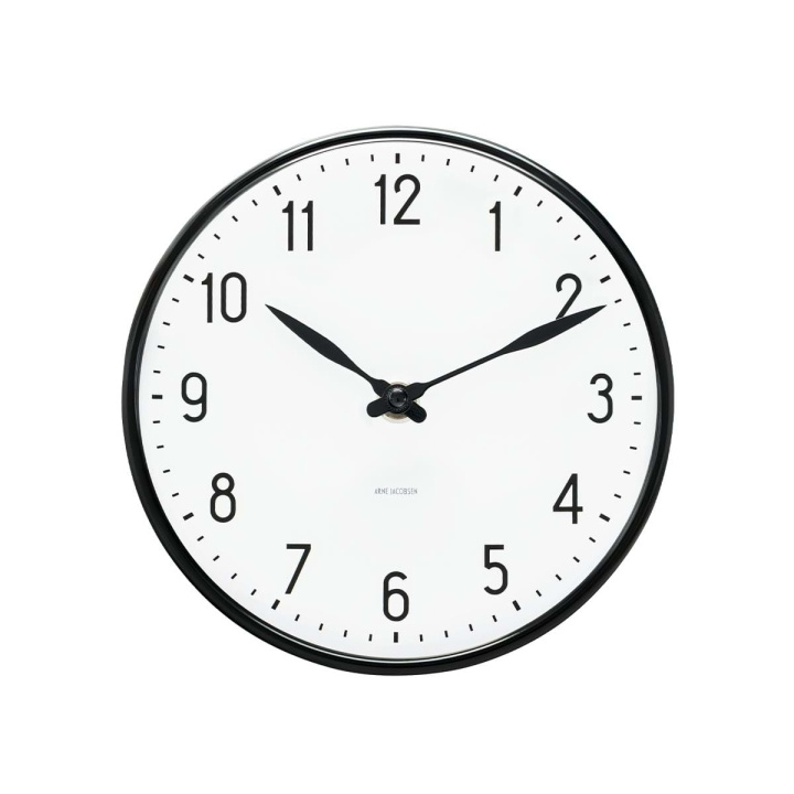 Arne Jacobsen Clocks Arne Jacobsen - Wandklok voor in de hal - Ø29 cm - Zwart in de groep HUISHOUDEN & TUIN / Horloges & Tellers / Wandklokken bij TP E-commerce Nordic AB (D42306)